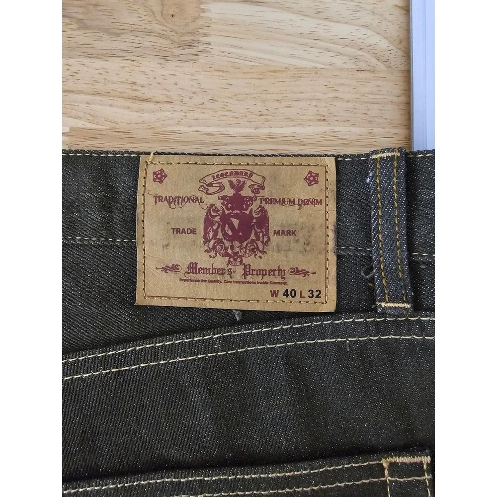 Member's Property Premium Denim Jeans‎ W40 L32 Dark Wash Straight Leg